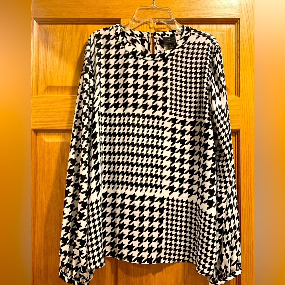 Long sleeve chiffon blouse